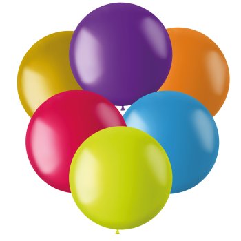 Folat Ballons Color Pop Mehrfarbig 48cm - 6 Stück