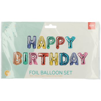 Folat Folienballons Happy Birthday Mehrfarbig 36cm - 13...