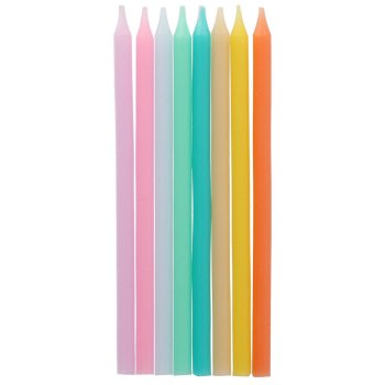 Folat Kerzen Pastell Mehrfarbig 10cm - 24 Stück