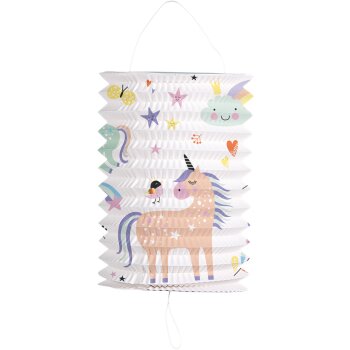 Folat Zuglaterne / Lampion Unicorns & Rainbows - 16 cm