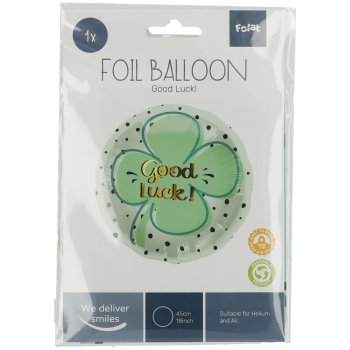 Folat Folienballon Good Luck Kleeblatt - 45 cm