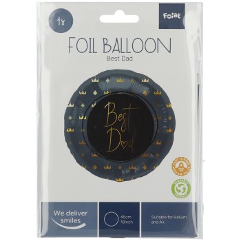 Folat Folienballon Best Dad Blau - 45 cm