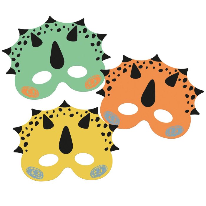Folat Masken Dino Roars - 6 Stück
