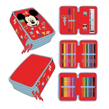 Disney Mickey Federpenal (gefüllt, 3 stöckig)