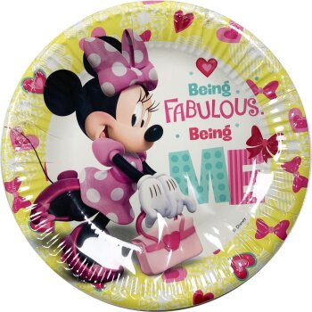Party Pappteller 19,5 cm 8 Stück "Minnie...