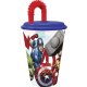 Trinkbecher mit Trinkhalm 430ml "Avengers"