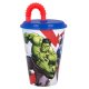 Trinkbecher mit Trinkhalm 430ml "Avengers"