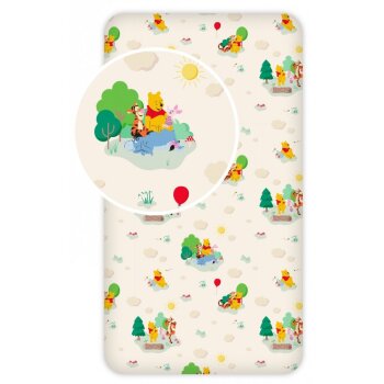 Spannbetttuch Baumwolle 90 x 200 cm "Winnie the...