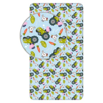 Spannbetttuch Baumwolle 90 x 200 cm "Peppa Pig"