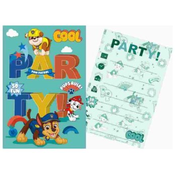 5-teiliges Party Einladungkarten-Set Paw Patrol...