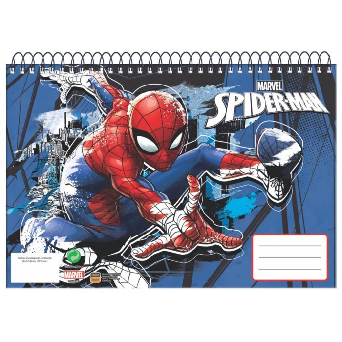 Spiral-Skizzenbuch DIN A4 30 Blatt Spiderman