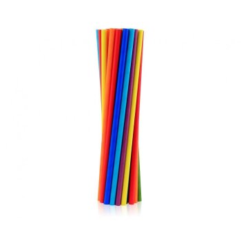 Papierstrohhalme 200er Set Rainbow Colors
