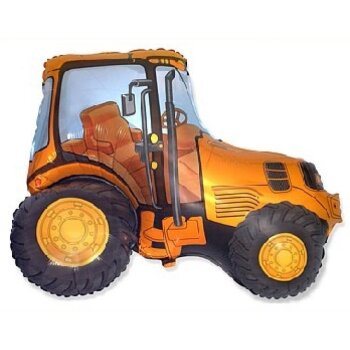 Folienballon 61 cm Traktor orange