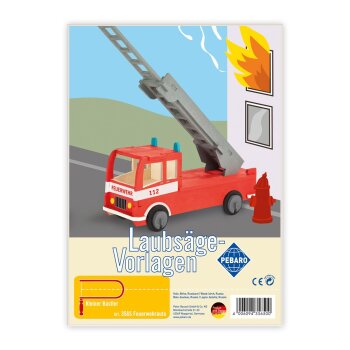 PEBARO Kleiner Bastler Laubsägevorlage Feuerwehrauto