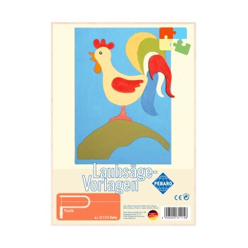 PEBARO Puzzle Laubsägevorlage Hahn