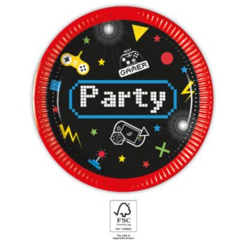 Party Pappteller 19,5 cm 8 Stück "Gamer"...