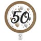 Javoli párty papierový tanier 23 cm - 8 kusov - Happy Birthday 50 rokov