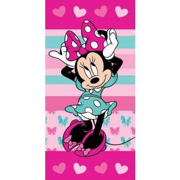 Strandtuch / Badetuch Minnie Mouse Hearts