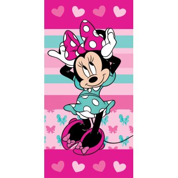 Strandtuch / Badetuch Minnie Mouse Hearts