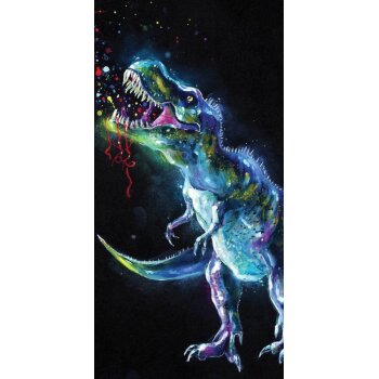 Strandtuch / Badetuch Dinosaurier Neon