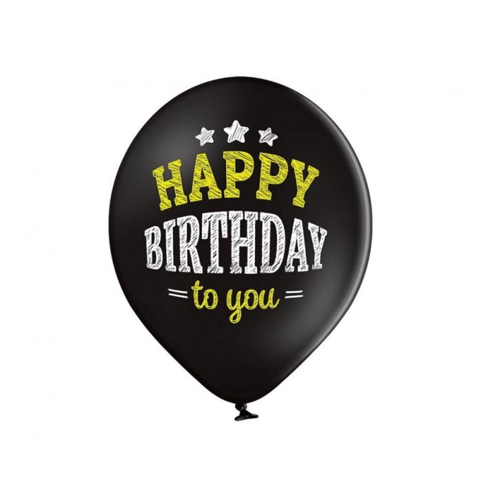 Ballon 30 cm 6 Stück - Happy Birthday to you