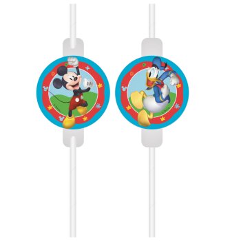 Papierstrohhalme 4er Set Mickey Mouse Rock the House