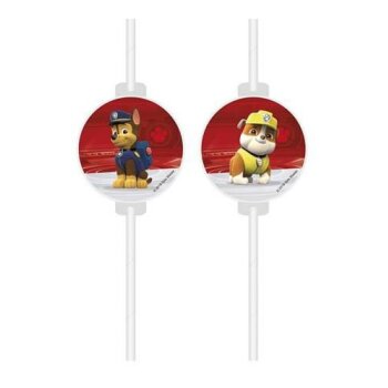Papierstrohhalme 4er Set Paw Patrol