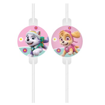 Papierstrohhalme 4er Set Paw Patrol