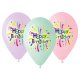 Ballon 33 cm 5 St&uuml;ck - Happy Birthday Serpentine bunt