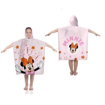 Strandponcho Handtuchponcho Minnie Mouse rosa