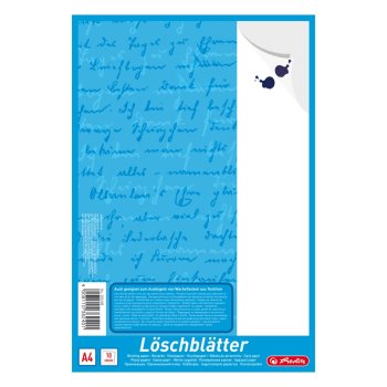 herlitz Löschpapierblock DIN A4, 80 g/qm, weiß