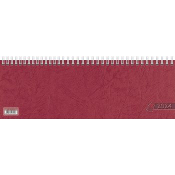 Glocken Tischkalender "Querterminbuch", 2024, rot