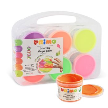 PRIMO Fingermalfarben 6 x 100 g Neon