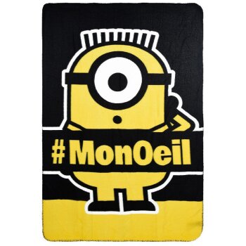 Kuscheldecke / Fleecedecke 100 x 150 cm Minions MonoOeil