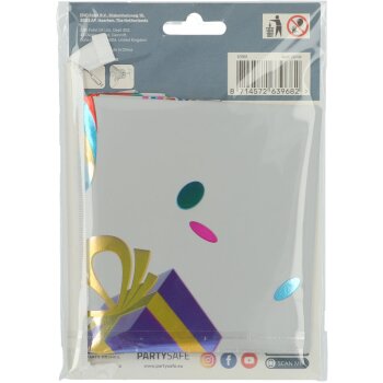 Folat Stehender Folienballon Ziffer / Zahl 8 - 72 cm Joyful Party