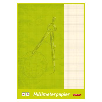 herlitz Millimeterpapier-Block DIN A3, 80 g/qm, 20 Blatt