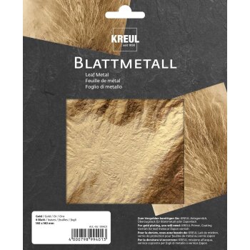 KREUL Blattmetall Gold 140 x 140 mm 6 Blatt