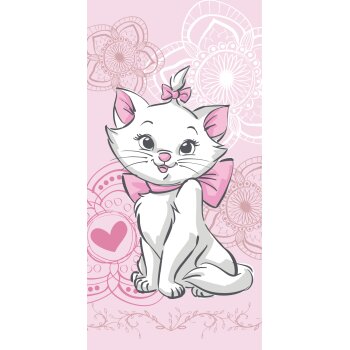 Strandtuch / Badetuch Disney Marie Cat Flower Heart