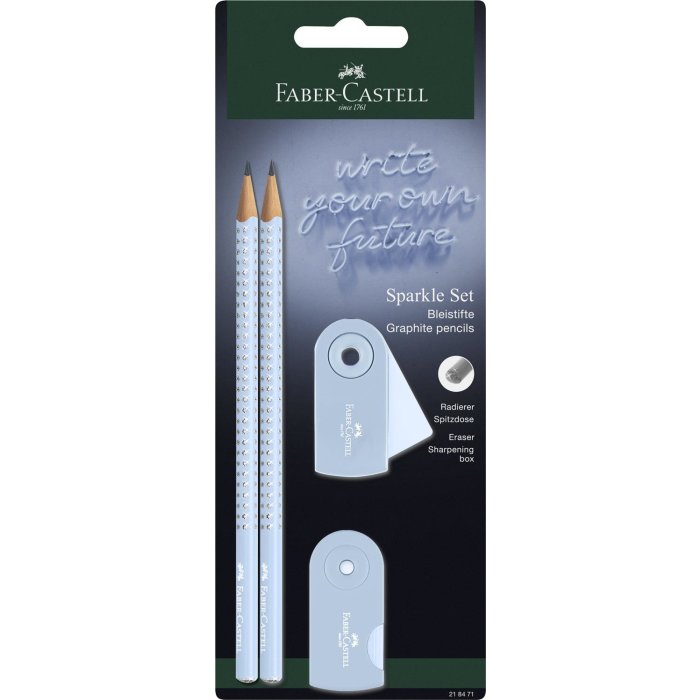 FABER-CASTELL Schreibset 4-teilig SPARKLE skyblue