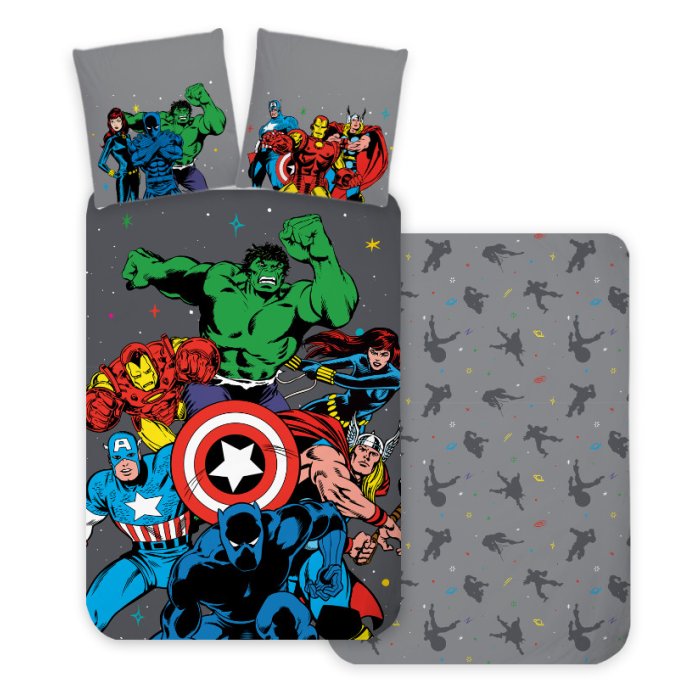 Bettwäsche 140 x 200 cm / 70 x 90 cm Baumwolle "Avengers" Comic Style