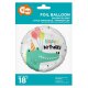 Happy Birthday Krokodil Folienballon - 36 cm