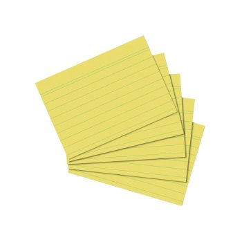 herlitz Karteikarten, DIN A7, liniert, gelb 100er