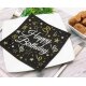 Party Servietten 33 x 33 cm 20 Stück "Happy Birthday" black / gold