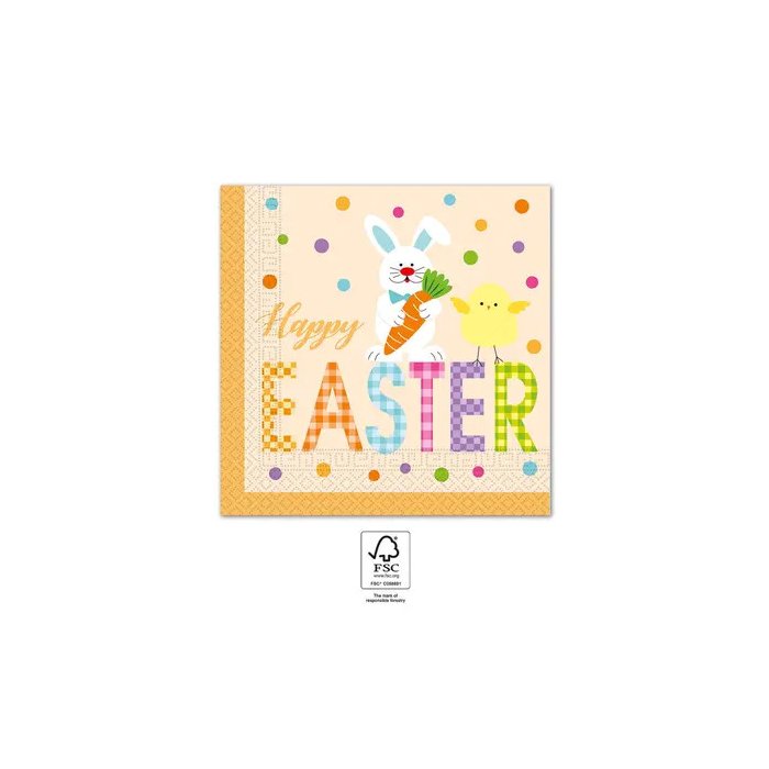 Party Servietten 33 x 33 cm 20 Stück "Ostern" Happy Easter