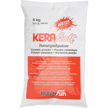 HobbyFun Keraflott Gießmasse 5 kg Beutel weiß