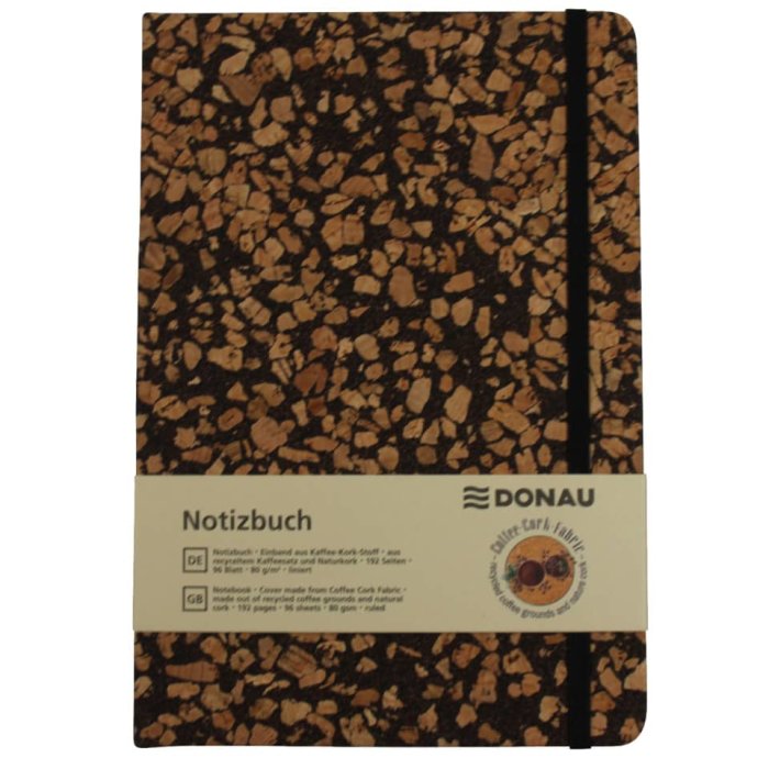 DONAU Notizbuch Recycling Kaffee-Kork-Stoff A5 liniert