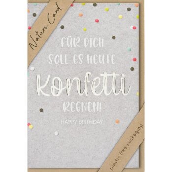 bsb Nature Card Geburtstag - Konfetti
