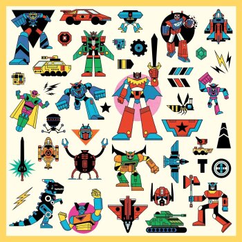 DJECO Metallic-Sticker Robots 160 Stück