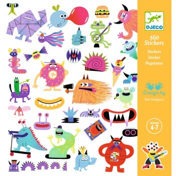 DJECO Sticker Monsters 160 Stück