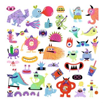 DJECO Sticker Monsters 160 Stück